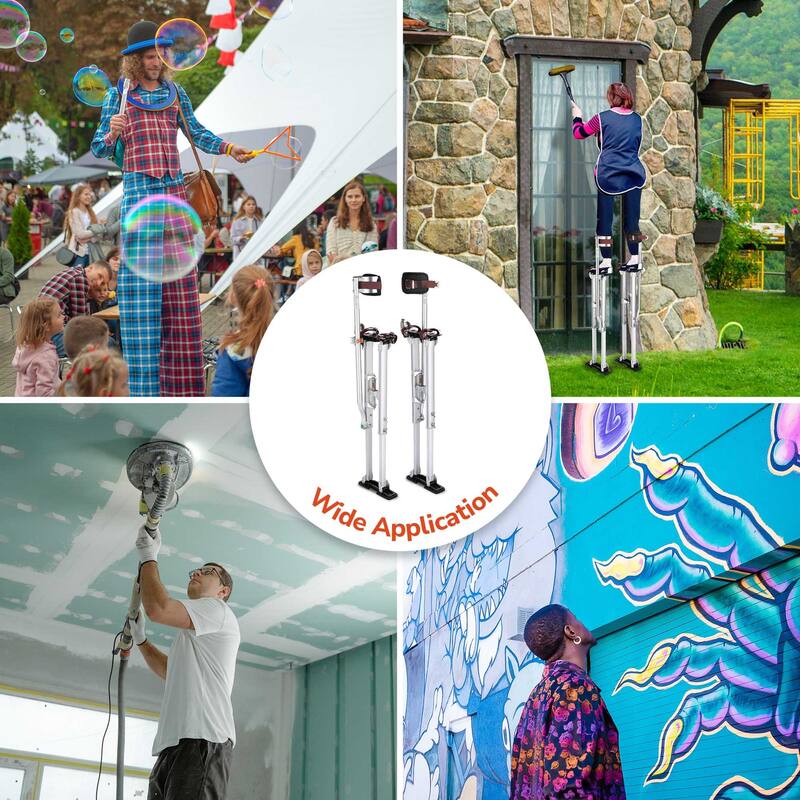 Drywall Stilts 36"50" Adjustable Aluminum Stilt with Knee Pad